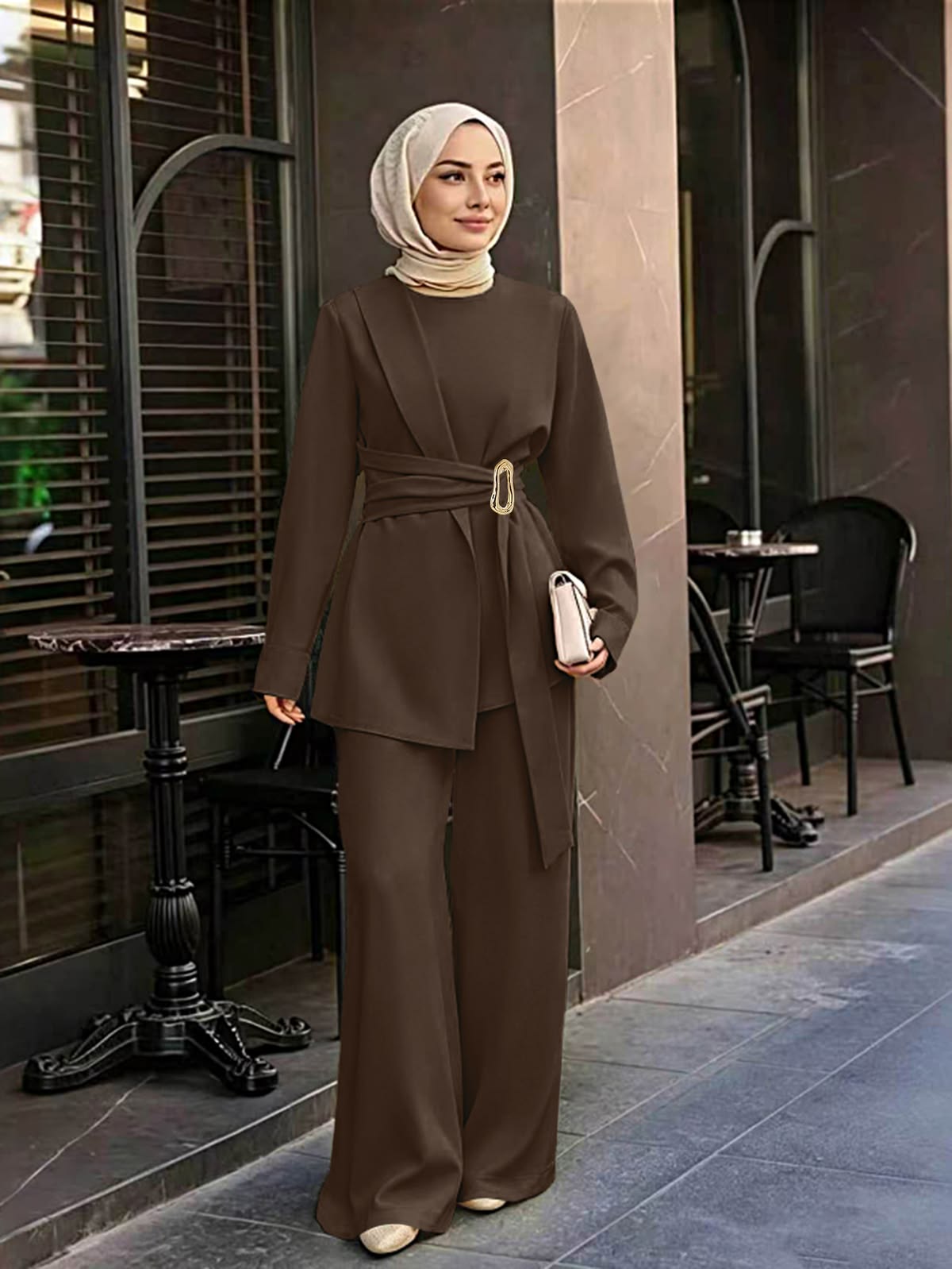 Ensemble Chic Ceinturée