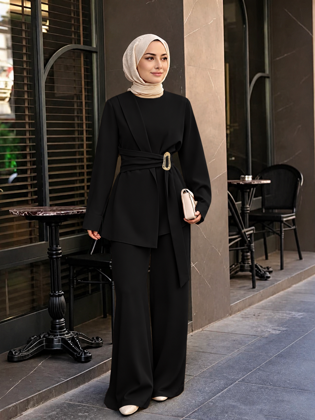 Ensemble Chic Ceinturée